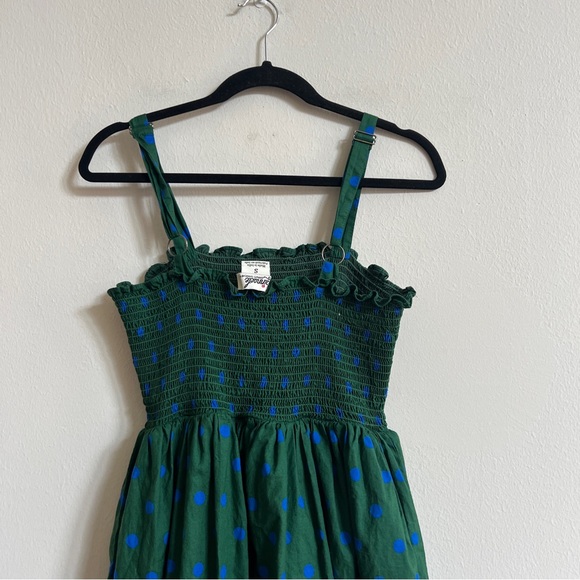 Anthropologie Pinnacle Midi Dress Polka Dot Green Blue Small -  mordernwear.com